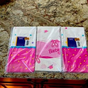 Vtg Barbie Hallmark Party Disposable Table Cover New 1995 pink rose ballet
